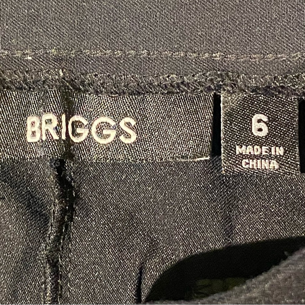 Briggs Black Stretch Pull-On Bermuda Shorts, size 6 - Picture 3 of 10